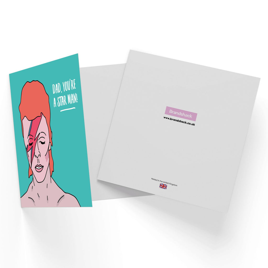 Dad, You're A Star Man! Square Greetings Card
