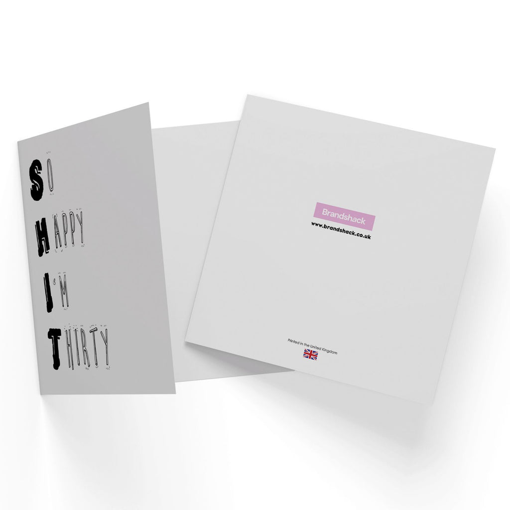 Birthday Specific Collections Shit Thirty Birthday Square Greetings Card