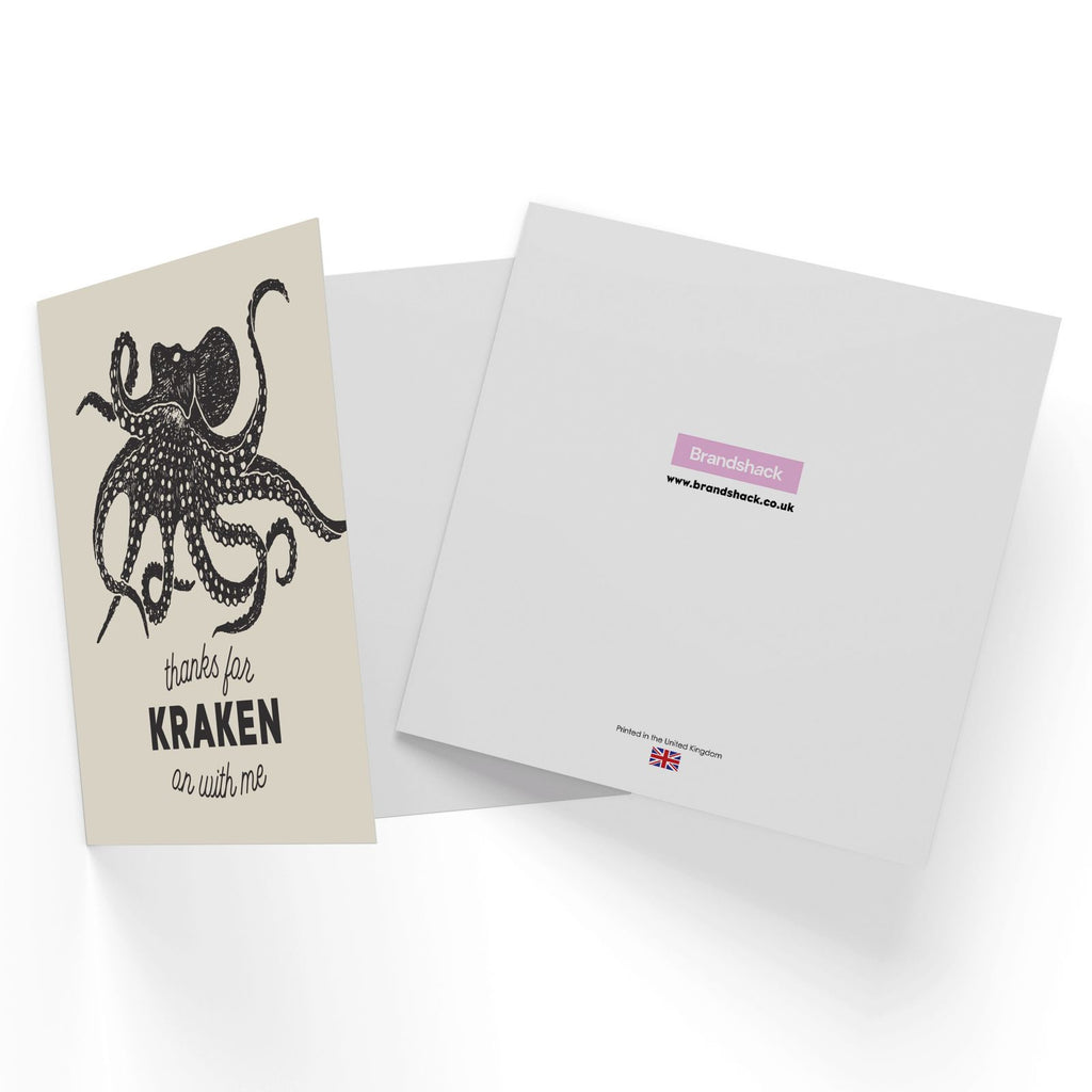 Thanks For Kraken On With Me Square Greetings Card