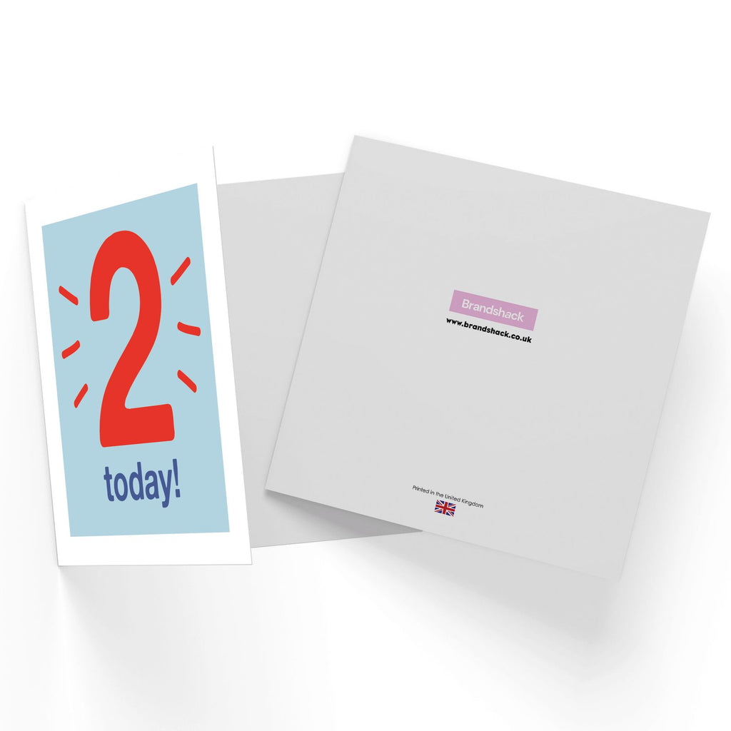 Two Today Square Greetings Card