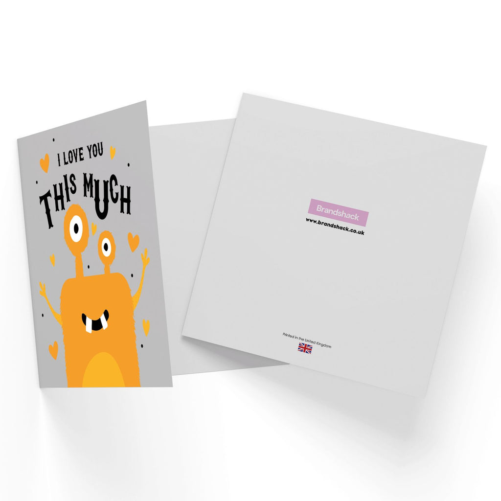 I Love You This Much Square Greetings Card