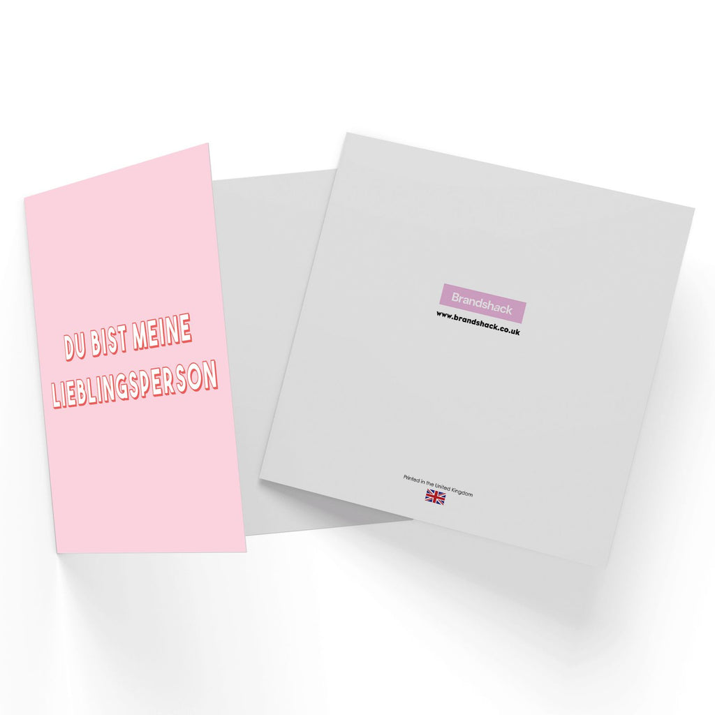 Du Bist Meine Lieblingsperson Square Greetings Card