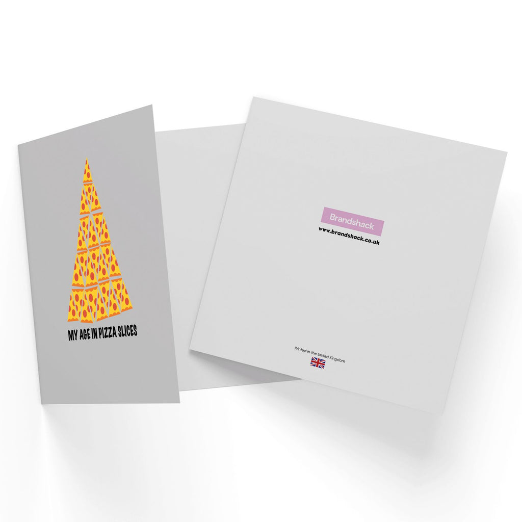 25th Birthday In Pizza Square Greetings Card