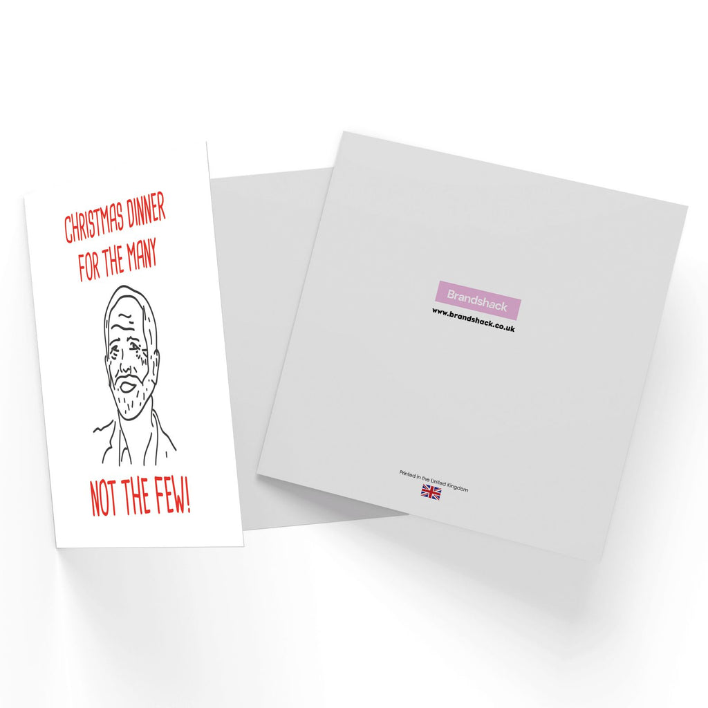 Christmas Dinner For The Many Not The Few Square Greetings Card