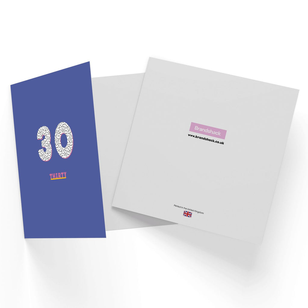 30th Birthday Square Greetings Card