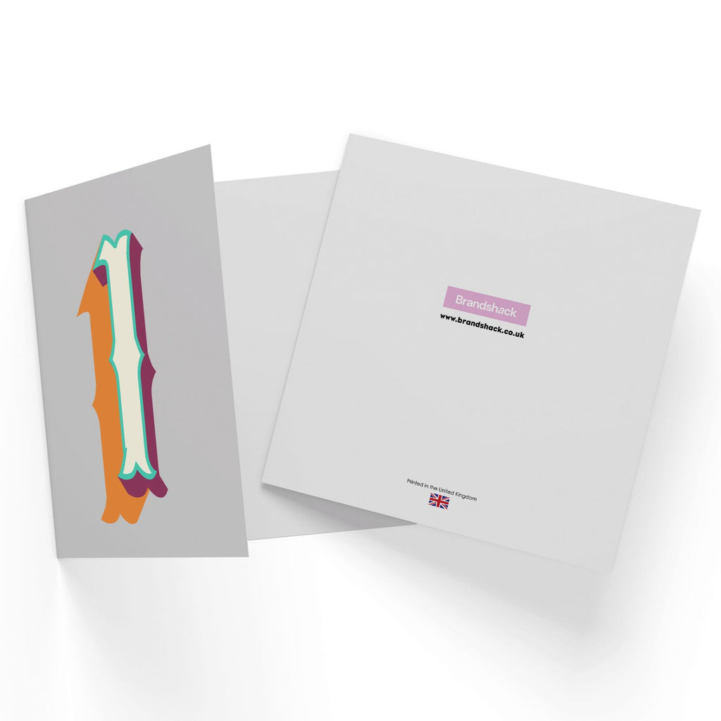 1st Birthday Square Greetings Card