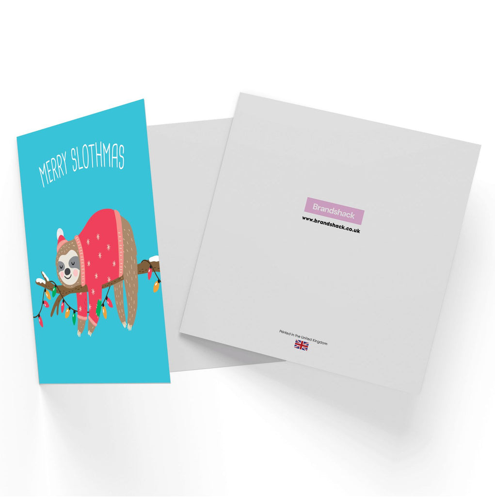 Merry Slothmas Square Greetings Card