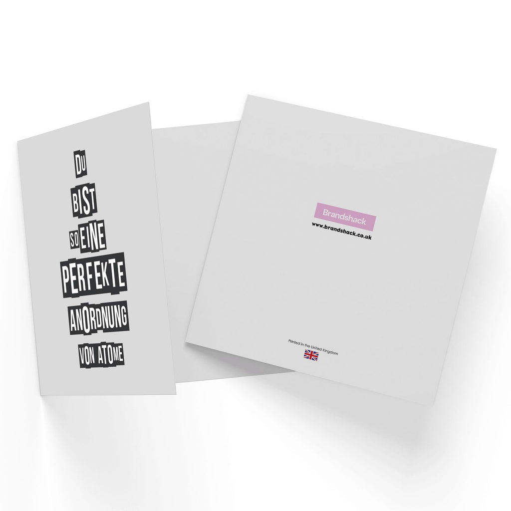 Du Bist So Eine Perfekte Anordnung Von Atome Square Greetings Card