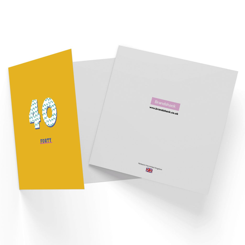 Birthday Specific Collections 40th Birthday Square Greetings Card