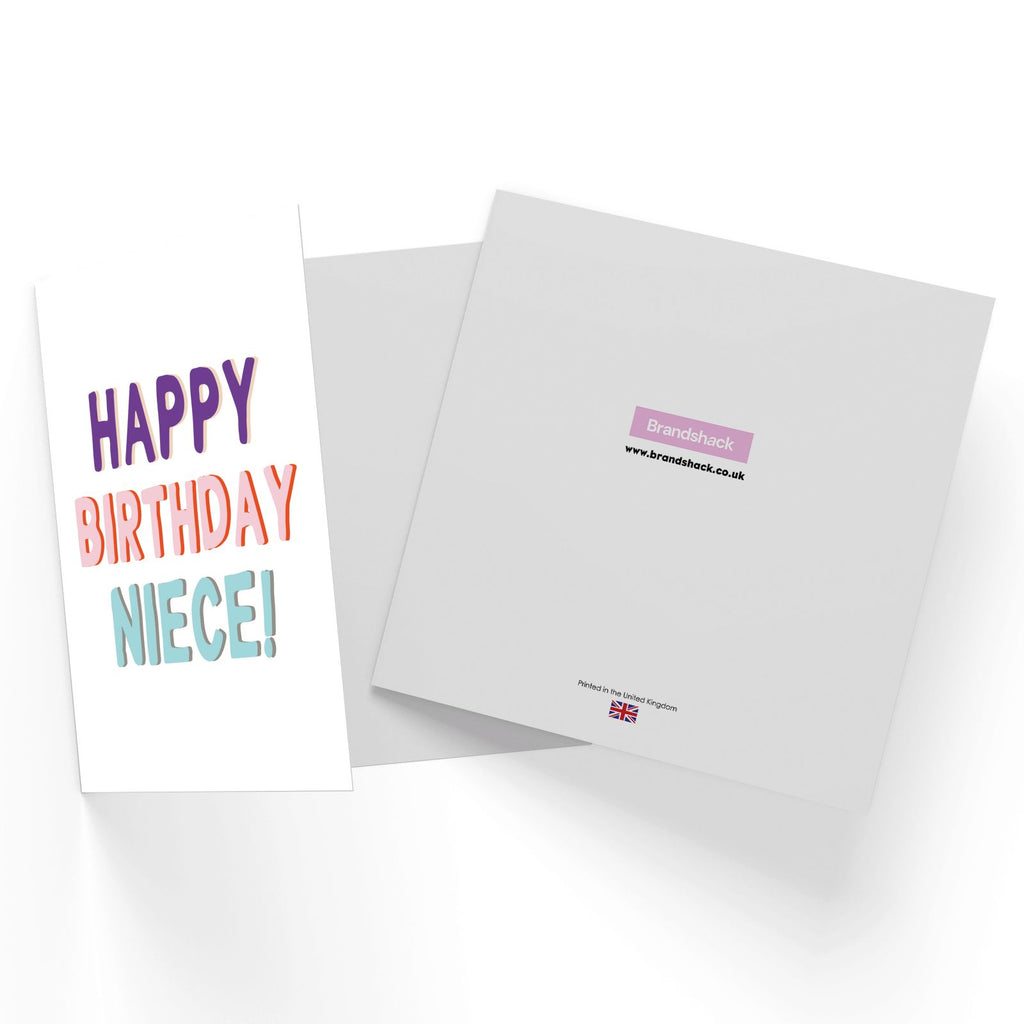 Happy Birthday Niece Square Greetings Card