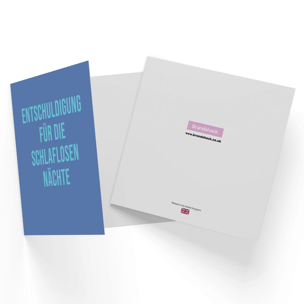 Entschuldigung F?_r Die Schlaflosen N?_chte Square Greetings Card