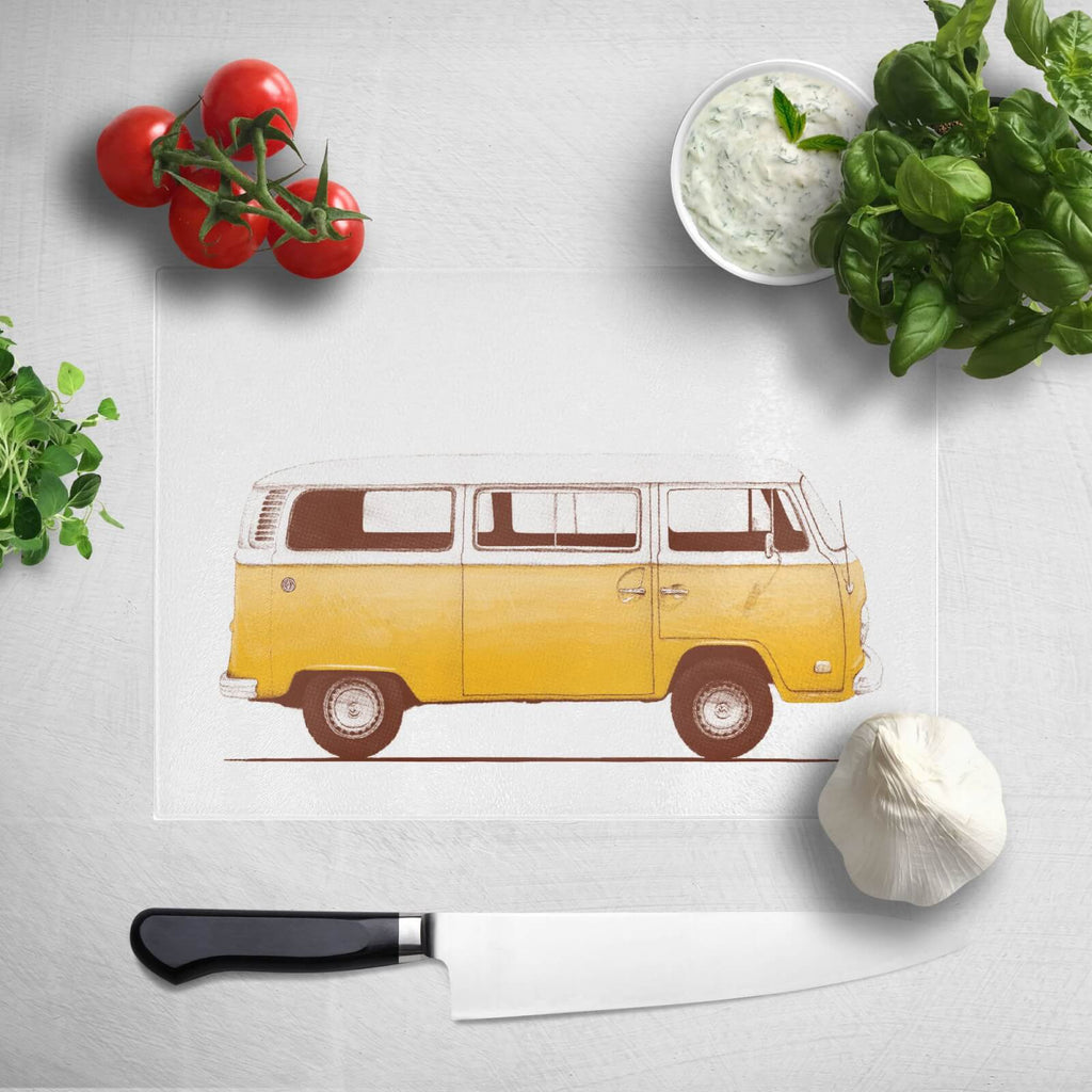 Yellow Van Chopping Board