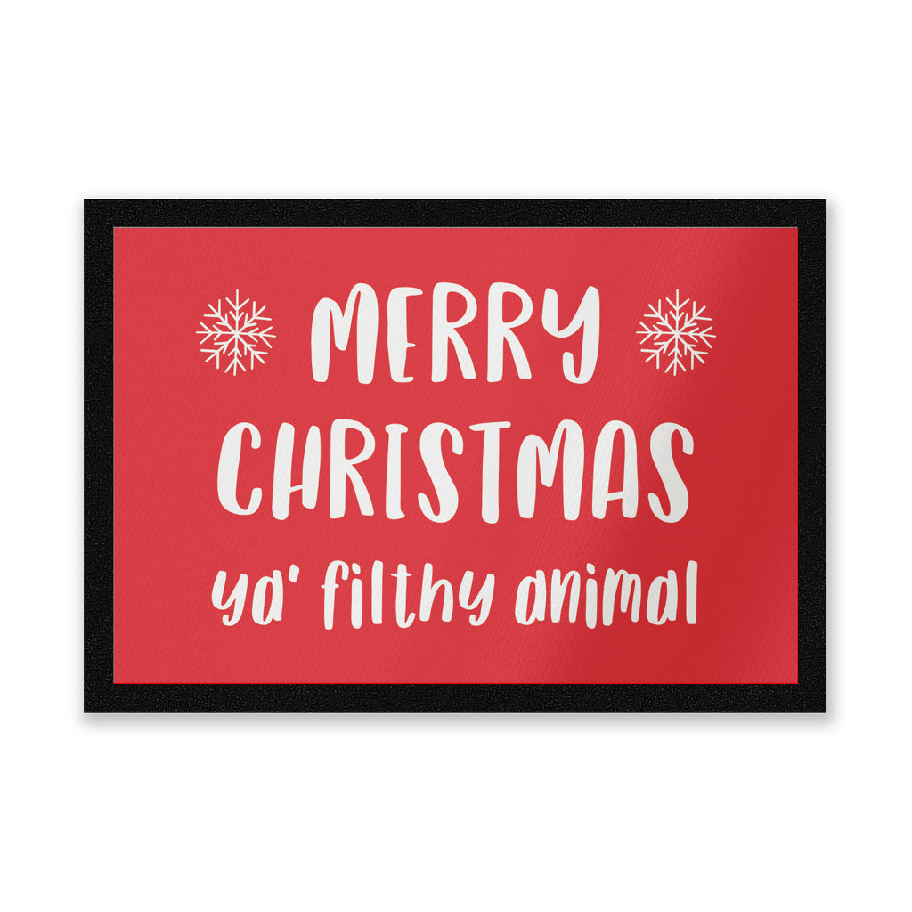 Merry Christmas Ya' Filthy Animal Entrance Mat