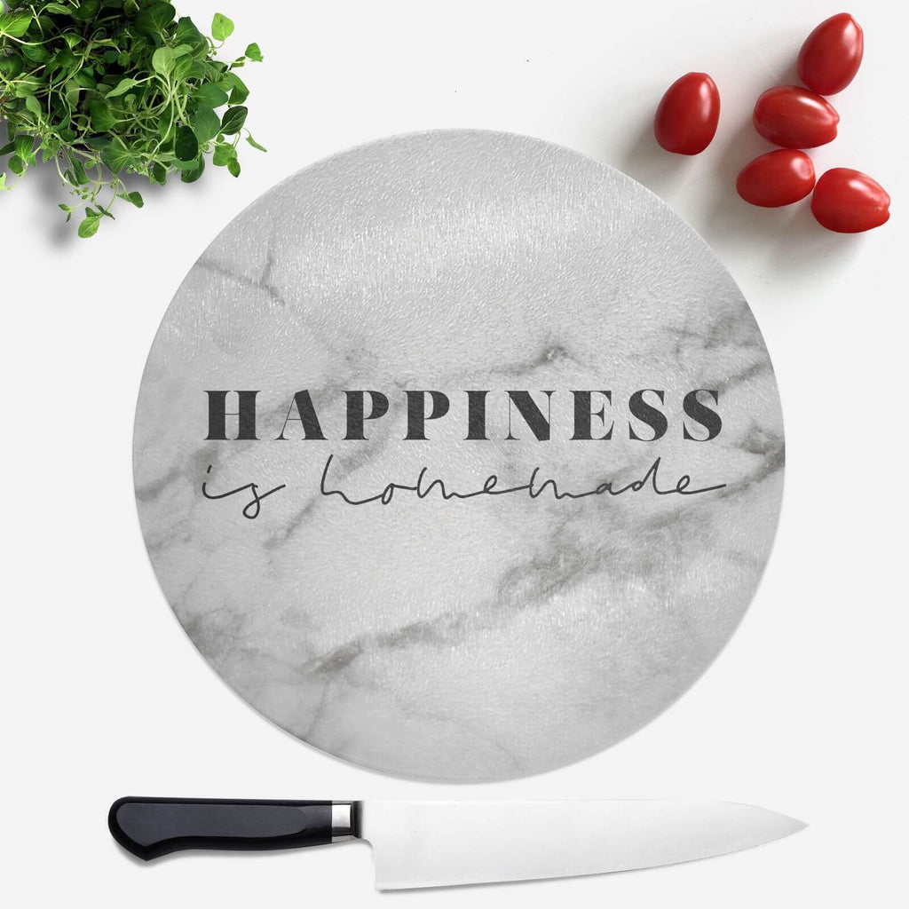 Happiness Is Homemade Round Chopping Board