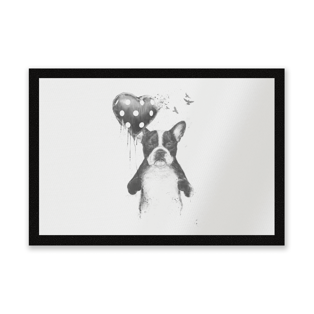 Bulldog And Balloon Entrance Mat