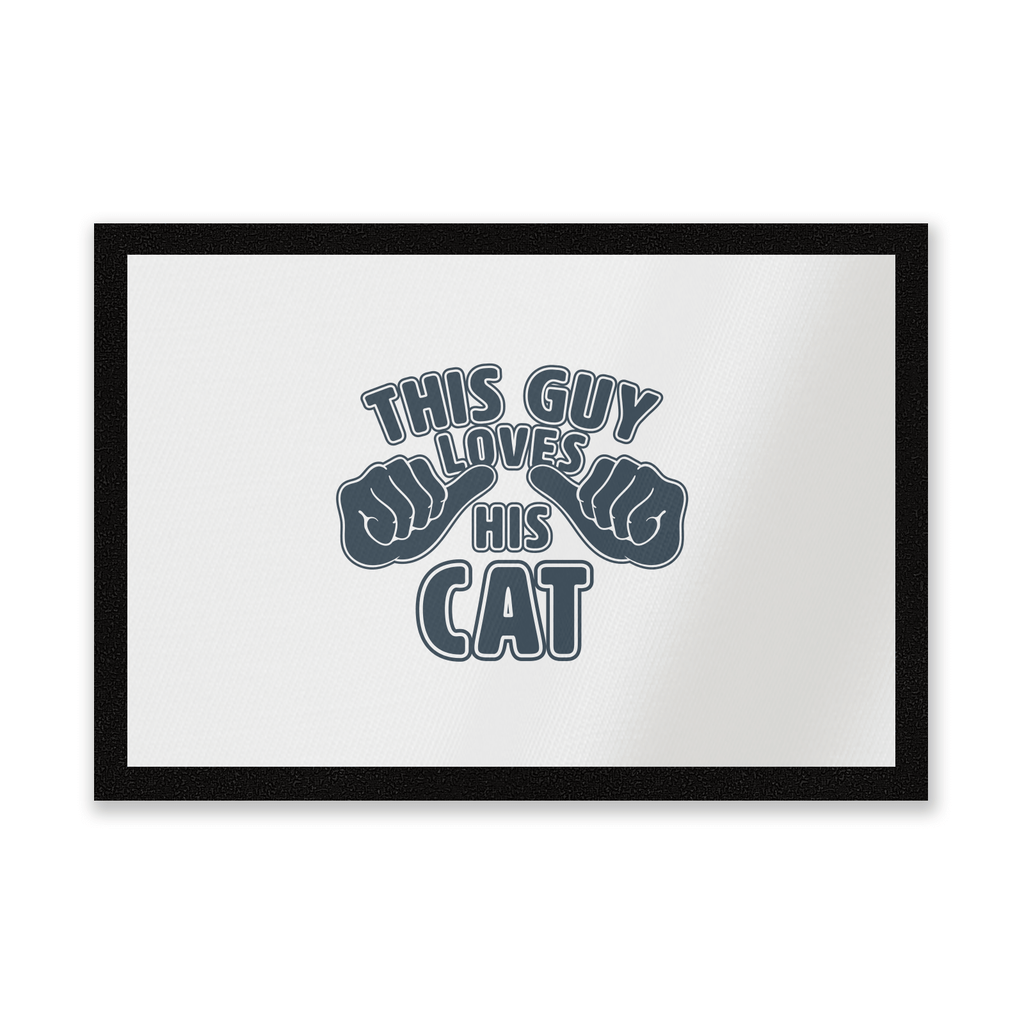 This Guy Loves His Cat Entrance Mat
