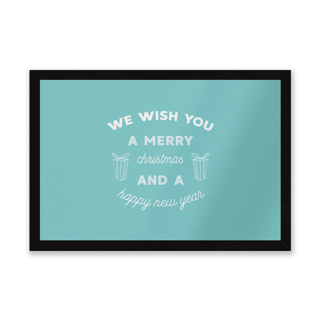 We Wish You A Merry Christmas And A Happy New Year Entrance Mat