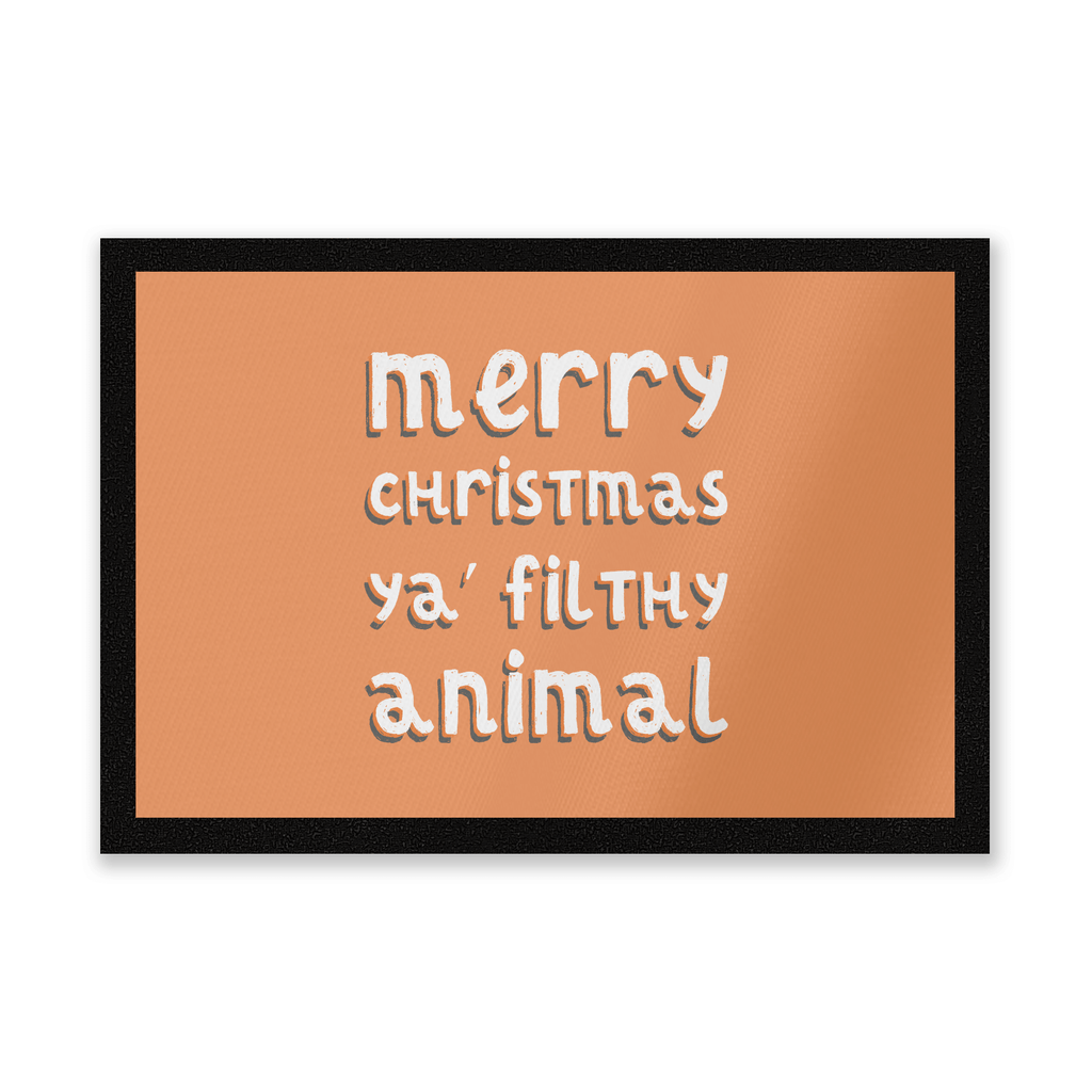 Merry Christmas Ya' Filthy Animal Entrance Mat