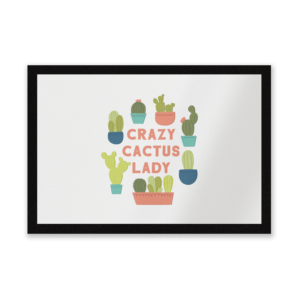 Crazy Cactus Lady Entrance Mat