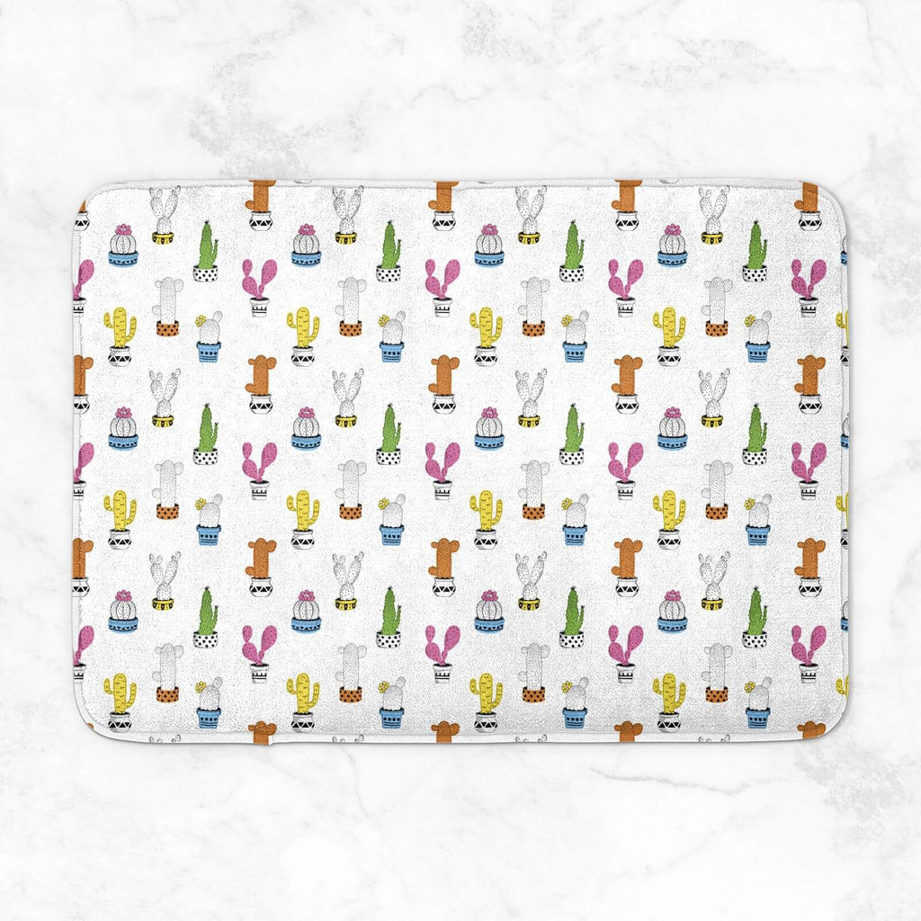 Multi Cactus Pattern Bath Mat