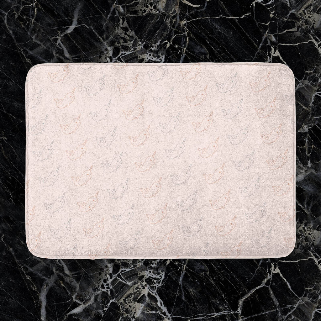 Narwhal Pattern Bath Mat