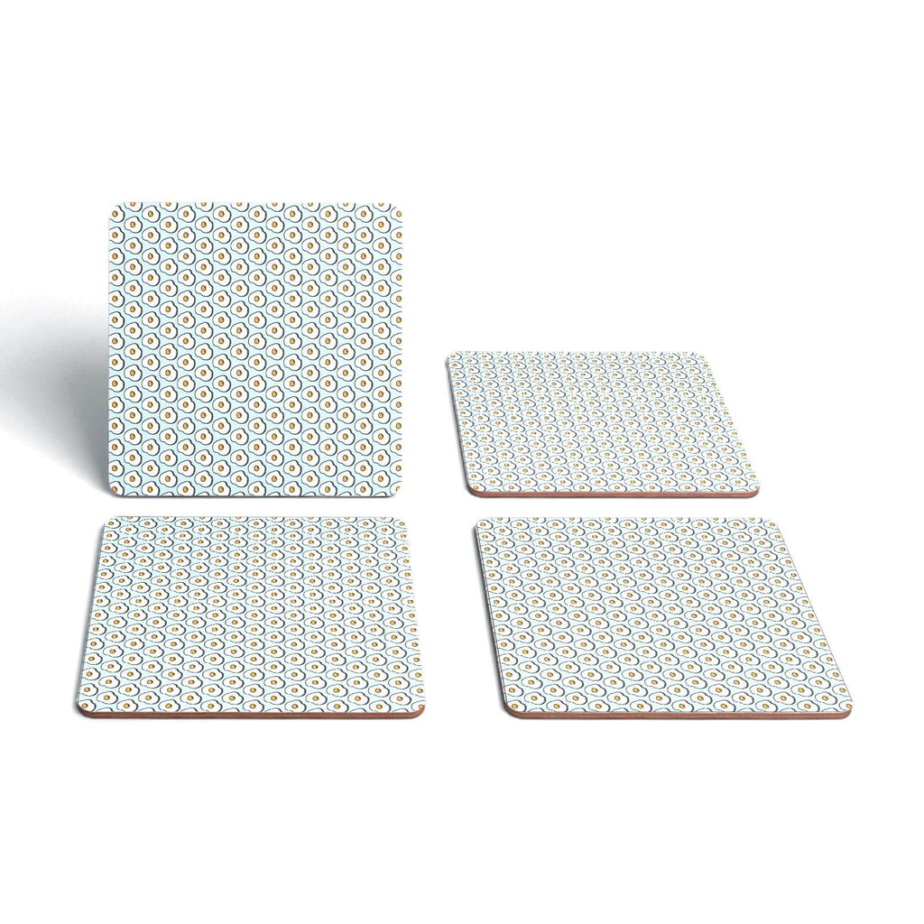 Cooking Fried Egg Pattern Coaster Set