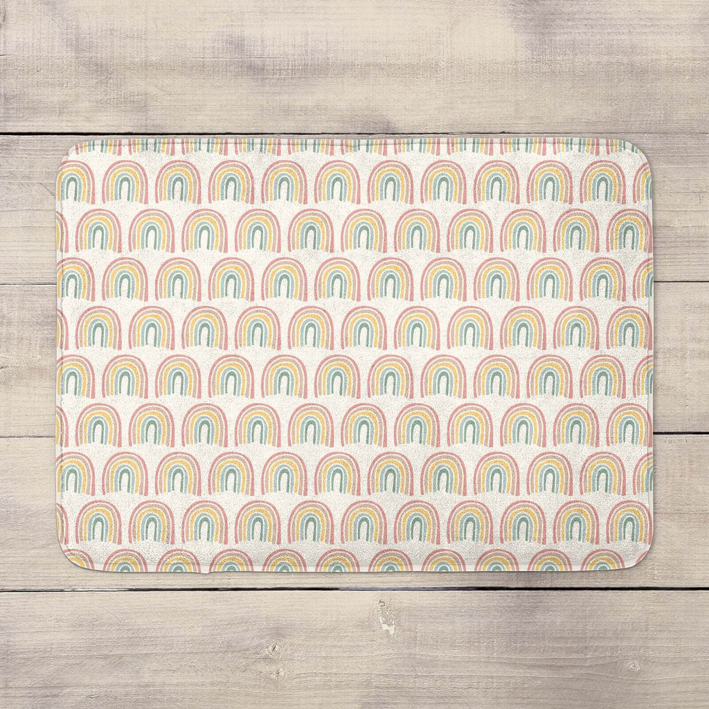Rainbow Hand Drawn Rainbow Bath Mat