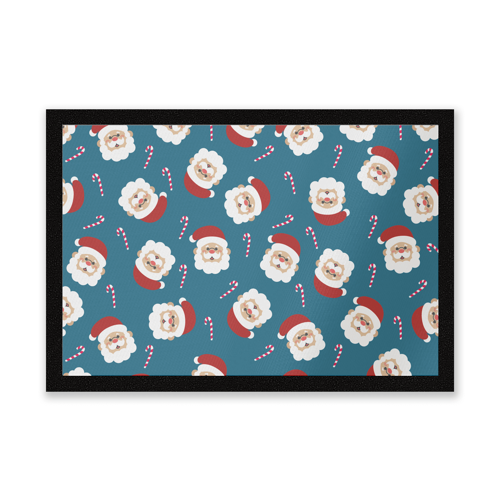 Father Christmas Candy Cane Entrance Mat
