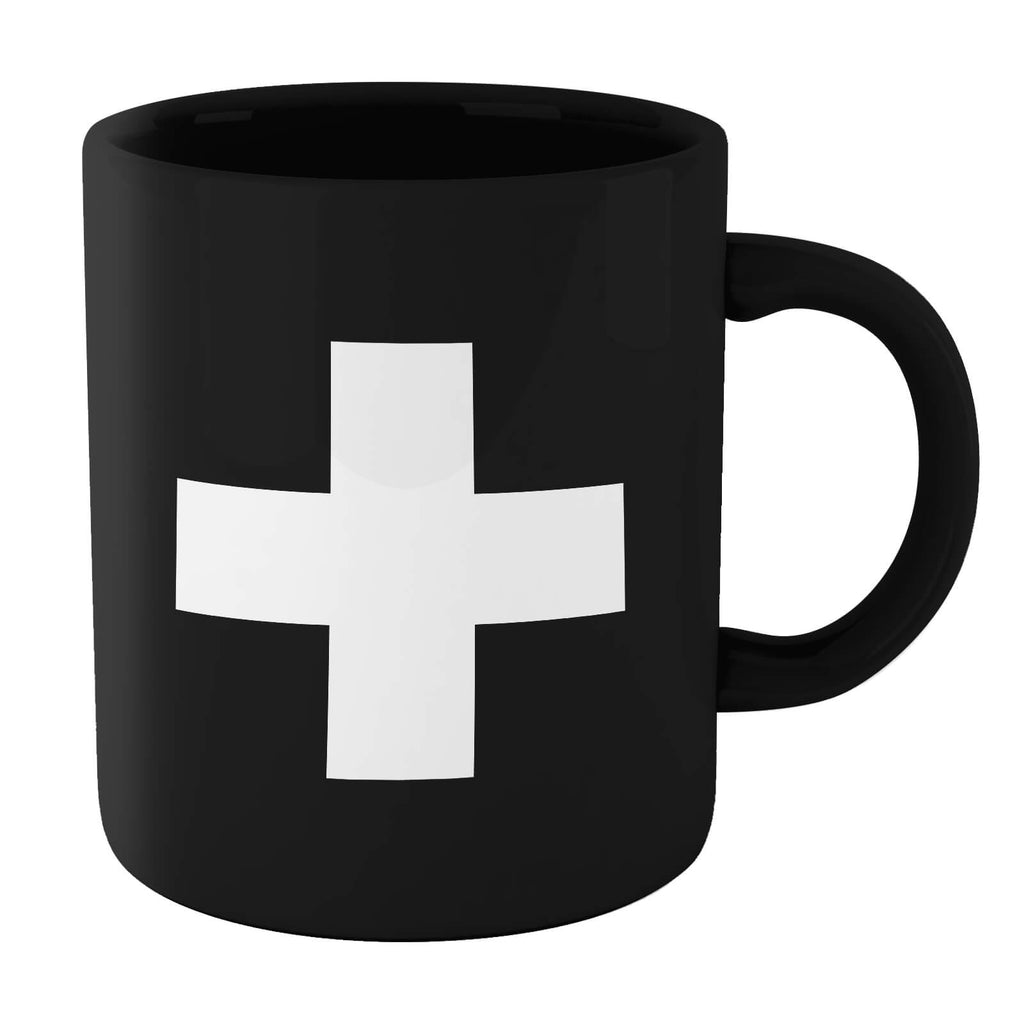 The Motivated Type Swiss Cross Mug - Black