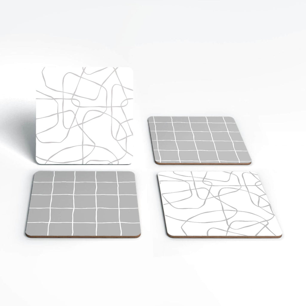 Squiggles And Squares Coaster Set