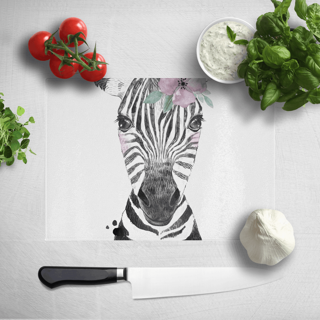 Floral Zebra Chopping Board