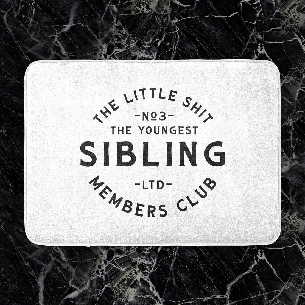 The Youngest Sibling Little Shit Bath Mat