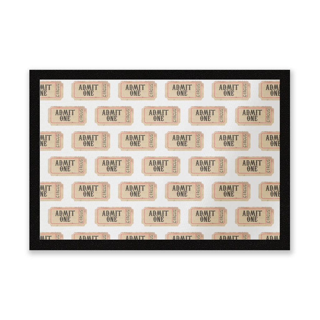 Circus Ticket Pattern Entrance Mat