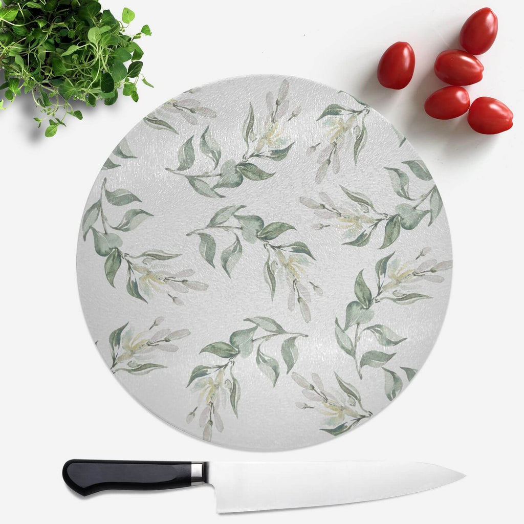 Leaves Round Chopping Board