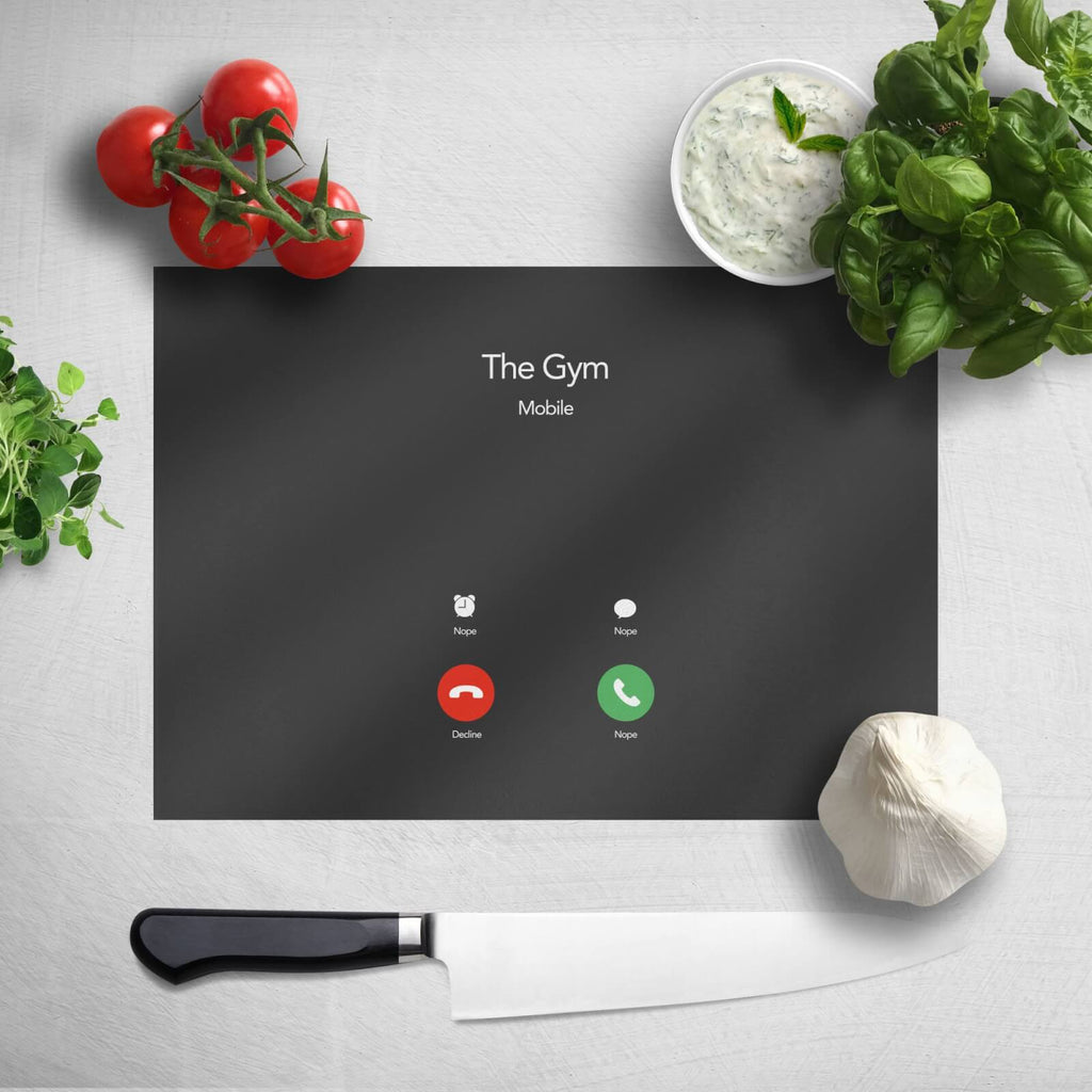Gym Calling Chopping Board