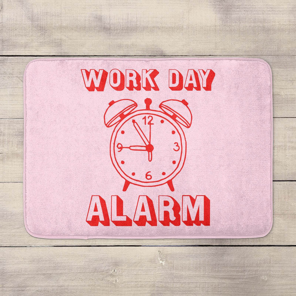 Work Day Alarm Bath Mat
