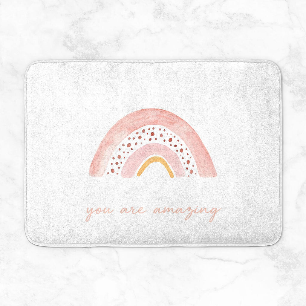 You Are Amazing Rainbow Bath Mat