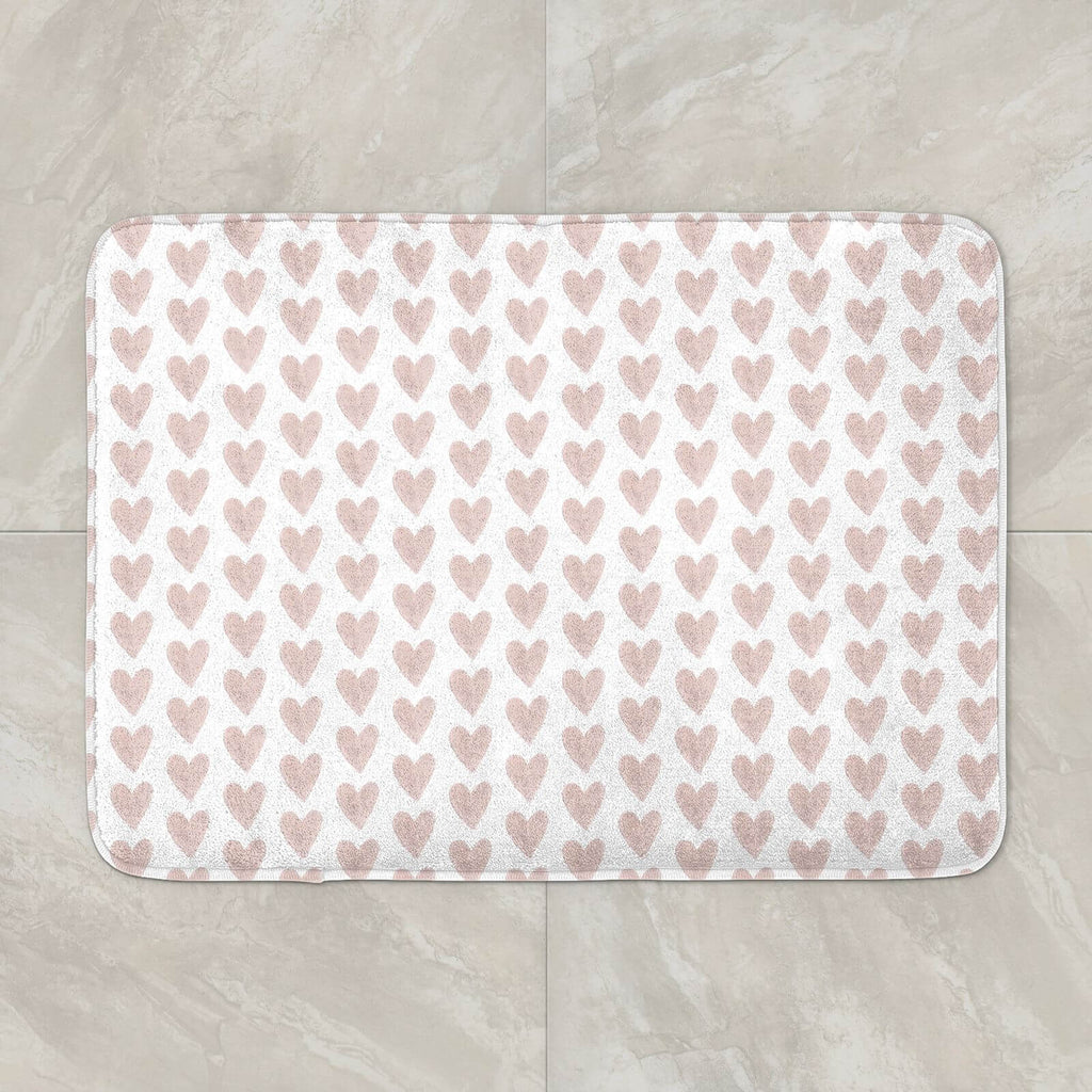 Pink Hearts Bath Mat
