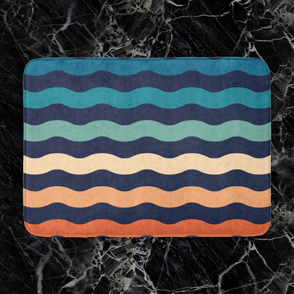 Rainbow Wave Bath Mat