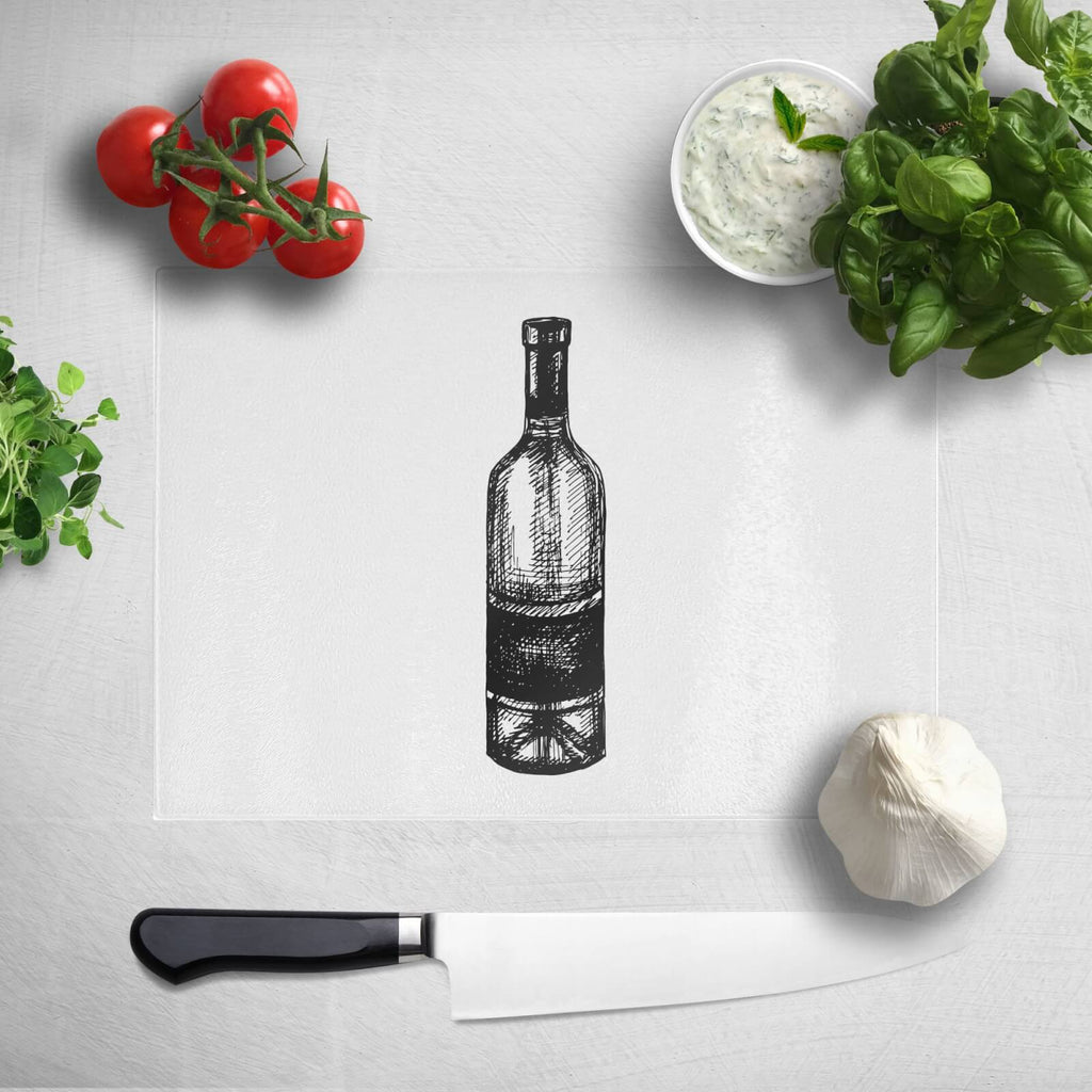 Wine Bottle Chopping Board
