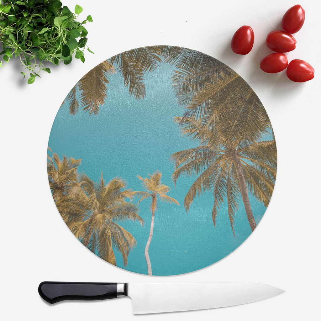 Palm Trees Round Chopping Board