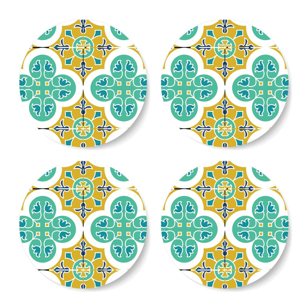 Eid Mubarak Summer Tile Print Coaster Set