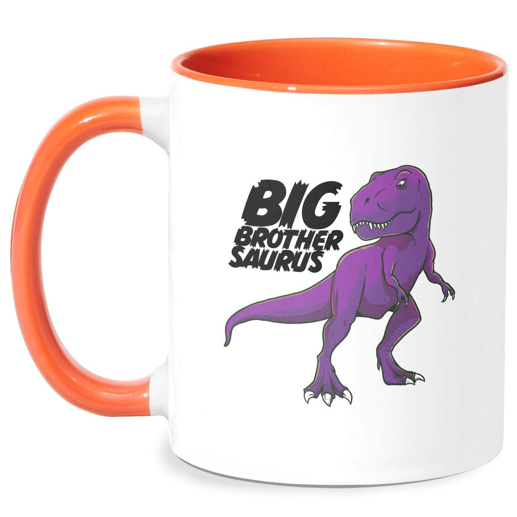 Im A Big Brothersaurus Mug - White/Orange