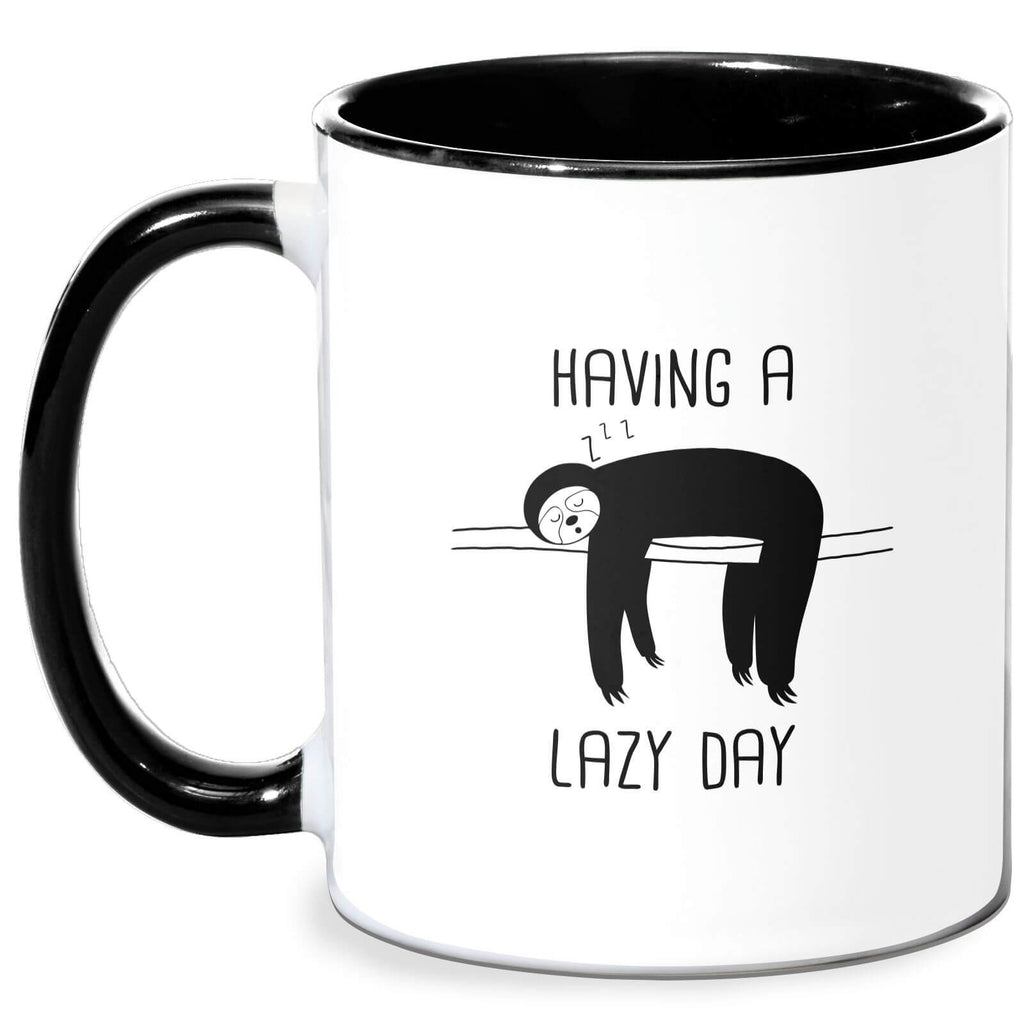 Having A Lazy Day Mug - White/Black