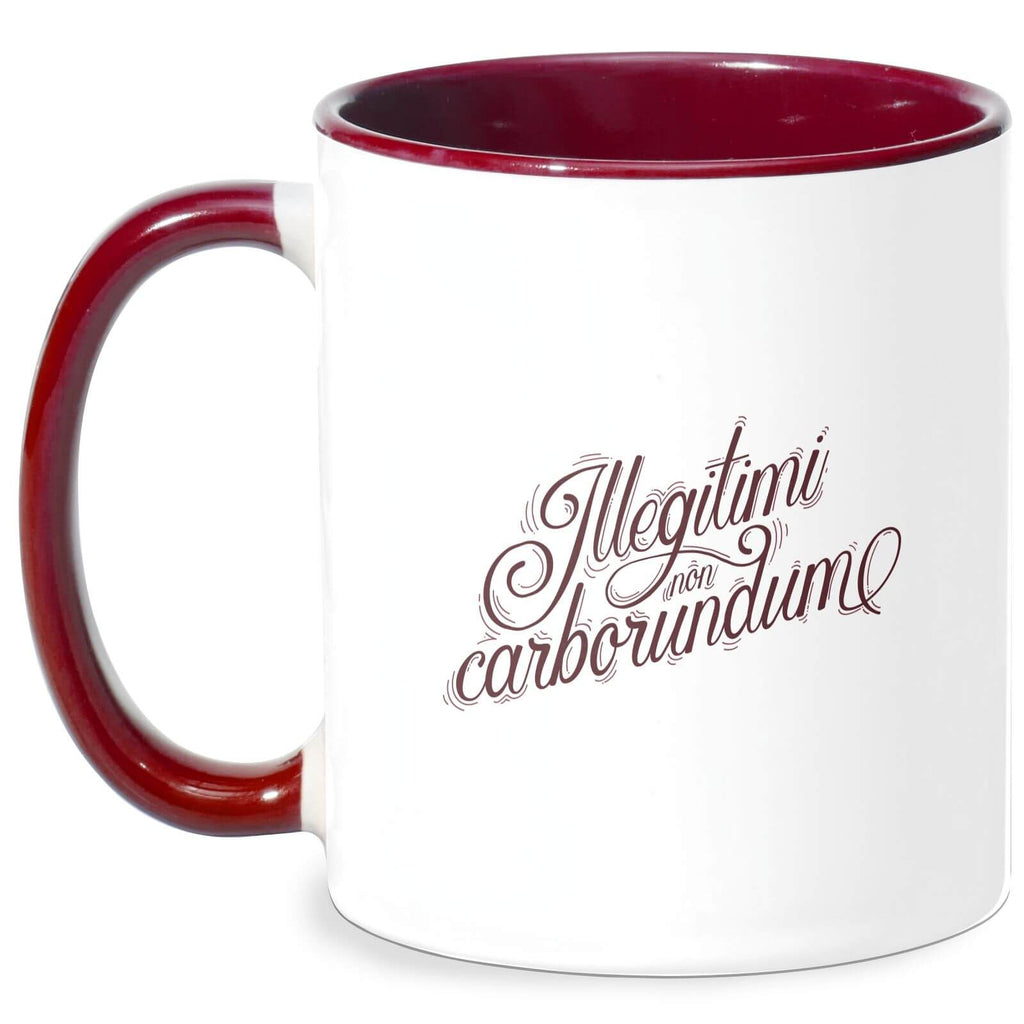 Illegitimi Mug - White/Burgundy