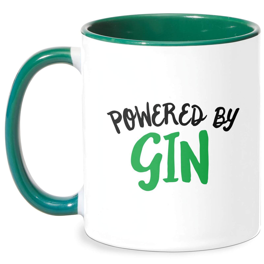 Powered By Gin Mug - White/Green