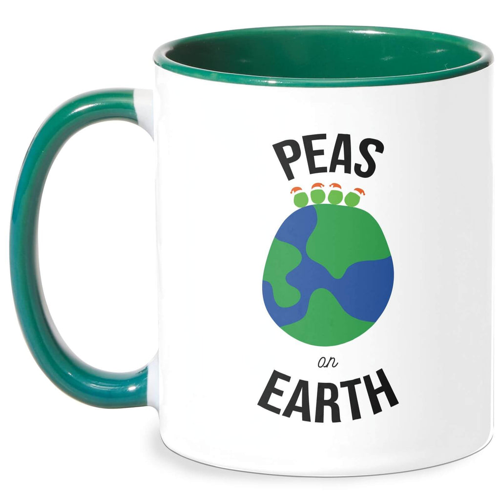 Peas On Earth Mug - White/Green