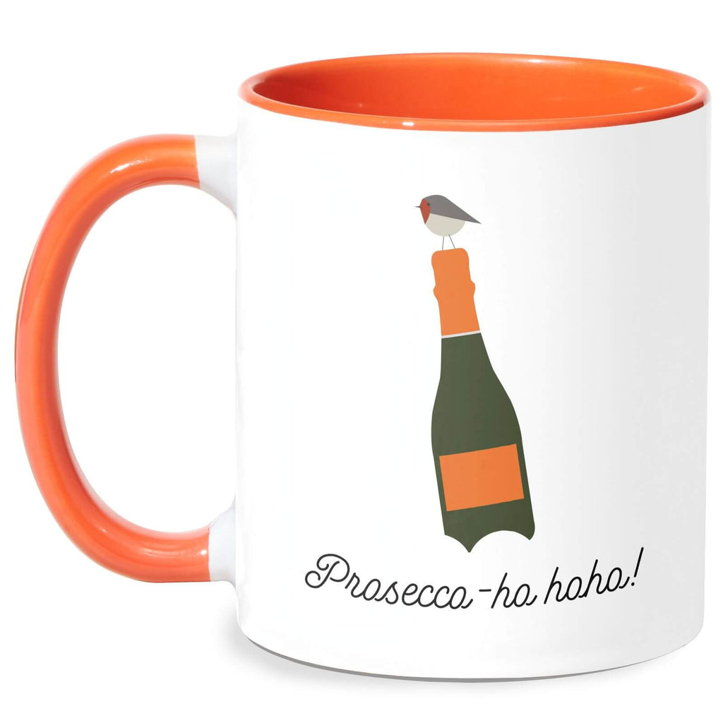 Prosecco-ho-ho Mug - White/Orange
