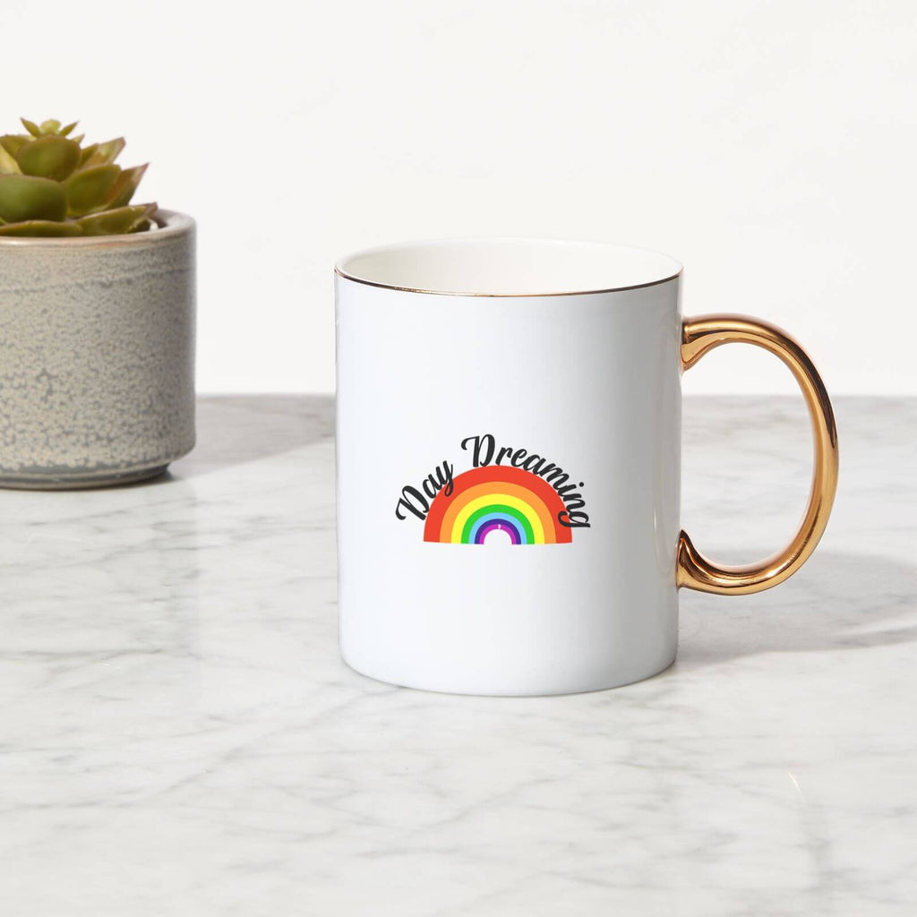Day Dreaming Bone China Gold Handle Mug