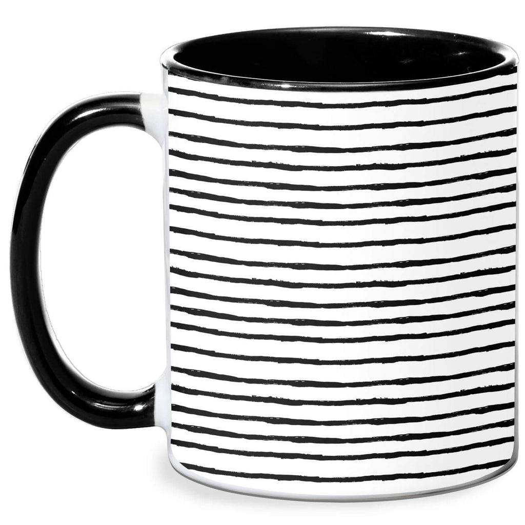 Stripes Mug - White/Black